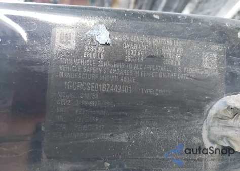 2011 Chevrolet Silverado 1500 Lt z USA, uszkodzony, nr VIN 1GCRCSE01BZ449401